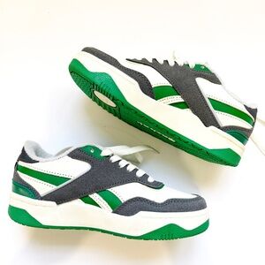 REEBOK kids green and grey sneakers NEW